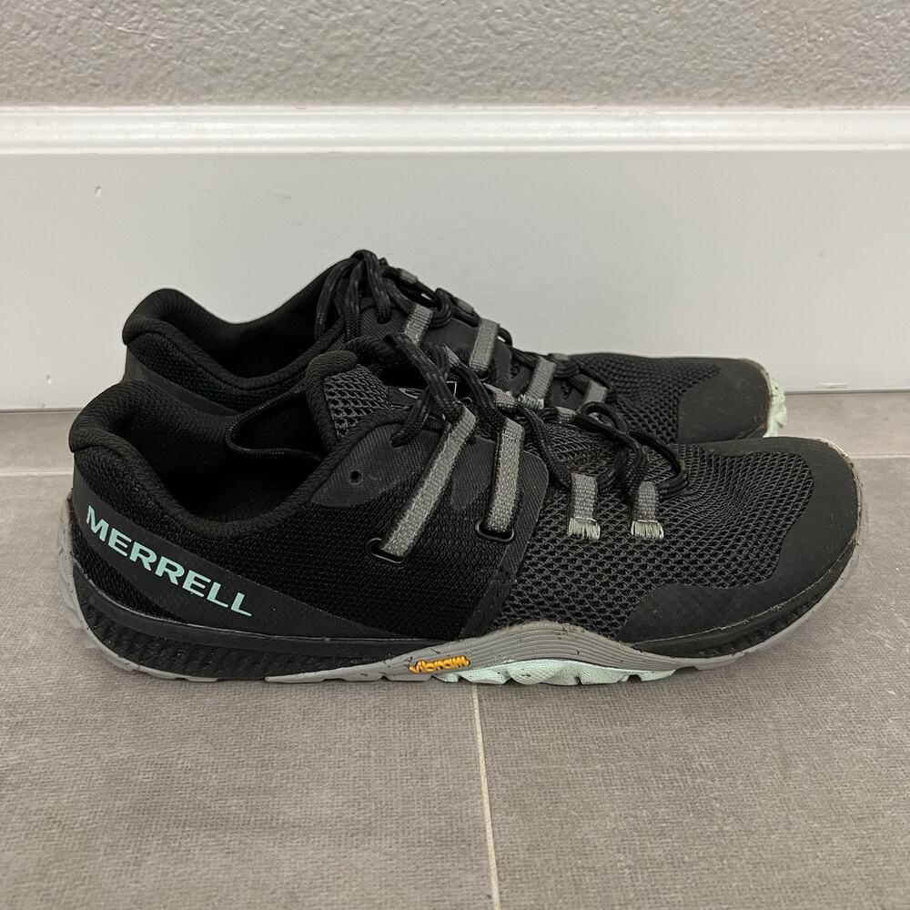 Merrell Trail Glove 6 Women's 8 Black Vibram Minimalist Barefoot Running Shoes